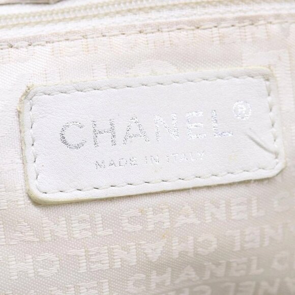 CHANEL Hand Bag Canvas Leather Beige CC Auth - Picture 11 of 16